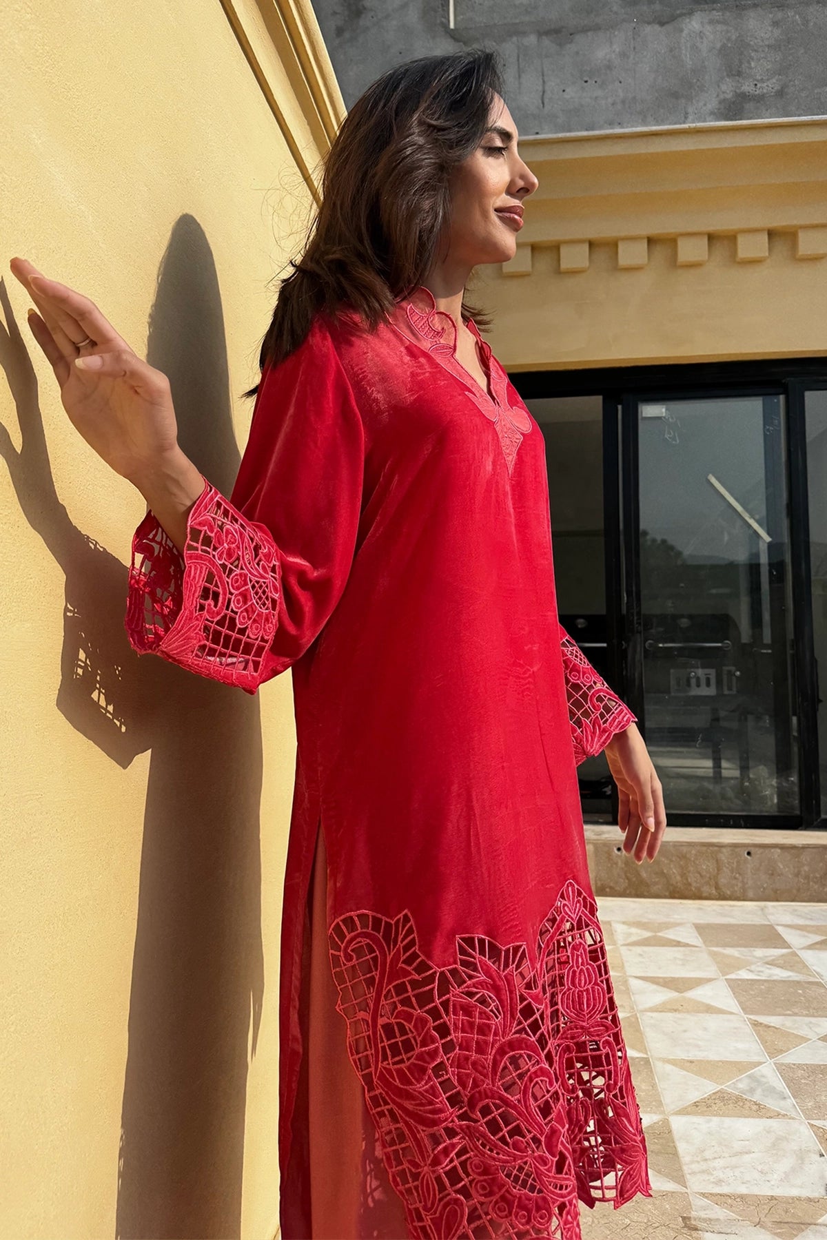 Ruby Red Velvet Set